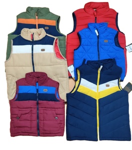 Chaqueta Bomber Casual de Invierno para Hombre con Cuello Alto, Logotipo Frontal, Acolchado Grueso en la Capucha, Diseño sin Mangas, Impermeable, Poliéster/Algodón - Product Image 4