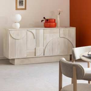 Aparador de madera de mango blanqueada Vandana Prime Sierra - Product Image 1