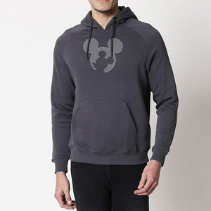 Sweat à capuche unisexe en coton mélangé doublé polaire brodé, coupe classique, respirant, grandes tailles, idéal pour l'hiver - Product Image 1