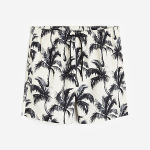New Custom Logo Summer <b>Men's</b> Mid Waist Woven Casual Gym Shorts 100% Polyester Solid Pattern Eco Friendly Printed Swim <b>Trunks</b> - Product Image 4