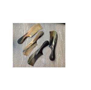 Peine de cuerno natural hecho a mano para el cuidado del cabello, peinado, desenredado, herramienta de belleza profesional para peluquería, acabado suave - Product Image 2