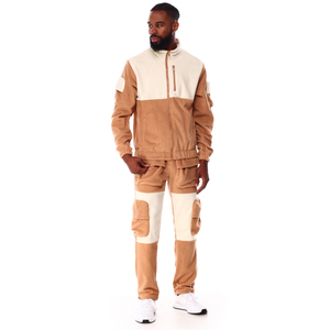 New Arrival Winter Mens Solid Fleece <b>Tracksuit</b> Set Breathable Custom Logo Design Comfortable Gym Fit Lightweight - Product Image 4