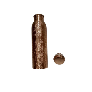 Botella de agua de cobre puro martillado, recipiente de cobre hecho a mano para la salud y contra bacterias, frasco metálico ecológico a prueba de fugas para yoga - Product Image 3