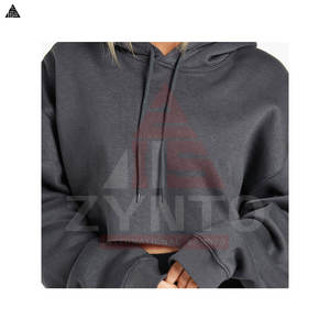 Nouvel Arrivage – Vente en Gros – Sweat à Capuche Court Personnalisé pour Femme en Molleton de Haute Qualité – Matière Coton Mélangé – Modèle Basique - Product Image 4