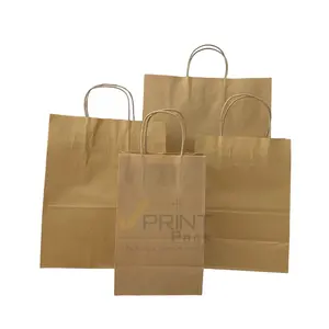 Gift Bags with Kraft Paper for Birthdays, Weddings, Bridal Showers, Baby Showers and All Occasions (1 Large 13", 1 Medium 9")