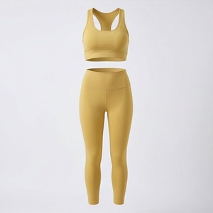 Conjunto Deportivo Personalizado para Mujer, Camiseta de Manga Larga para Correr, Color Sólido, Ropa de Yoga, Fitness, Gimnasio, Ropa Deportiva Informal Corta - Product Image 1