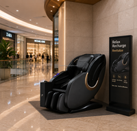 Sillón de Masaje Comercial de Cuero 2026 Zen Pause, Cumple con ADA, SmartPay, Relax Station