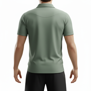 Camiseta Personalizada de Talla Grande, de Alta Calidad, con Logotipo Tejido en la Parte Delantera, Holgada, Informal, Transpirable, de Secado Rápido, Ajustada, para Hombre, para Golf - Product Image 2