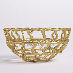Stainless Steel Metal Round Shape Shinny Polished Embossed Texture Free Decorative Bowl Hot Selling Highest Quality - Product Image 2