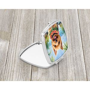 Norwich Terrier Luau Compact <b>Travel</b> Makeup <b>Mirror</b> Portable Folding Handheld Design Gift for Women and Girls - Product Image 2