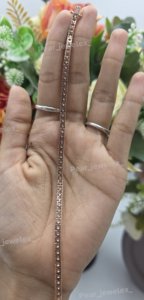 Pulsera de tenis VVS con moissanita redonda, plata 925 con baño de rodio, estilo hip hop, con cierres seguros, para mujer. - Product Image 4