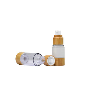Botellas de <span class=keywords><strong>Spray</strong></span> para Loción de Bambú de Múltiples Capacidades con Dispensadores de Presión para Envasado de Esencias y Cremas Faciales de Alta Calidad - Product Image 5
