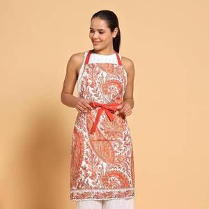 Indian Exporter Latest Design 100% Cotton Sleeveless Cooking <b>Kitchen</b> Bib <b>Apron</b> with Private Label - Product Image 4