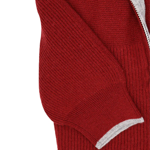 Cardigan en tricot pour homme avec fermeture éclair, col rabattu, couleur unie, pull d'hiver anti-boulochage - Product Image 6