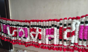 Jai Mata Di Marigold - Decoración de Pared Art Deco Moderna para Puerta, Templo, Boda, Entrada del Hogar - Product Image 3