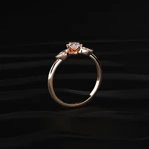 Oval Shape <b>Ring</b> With Marquise Side Stone With IGI Certified And D-E Color VVS-VS Clarity Clarity Buy Direct From <b>Indian</b> Supplier - Product Image 3