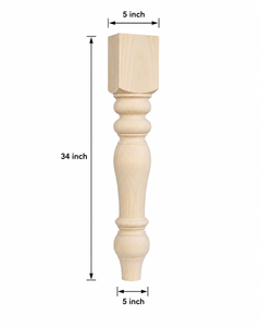 Refined Solid Wood <b>Table</b> Legs with Aesthetic Touch for Modern <b>Dining</b> <b>Tables</b> or Work Desks Elegant Wooden Leg for Custom Projects - Product Image 2