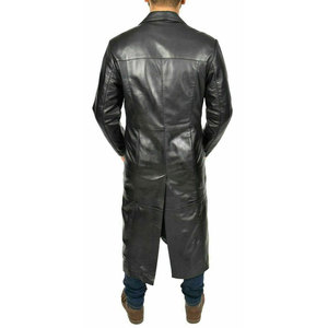 <b>Long</b> <b>Leather</b> Trench <b>Coat</b> Wholesale Women Genuine <b>Leather</b> Overcoat Custom Fashion Winter <b>Coat</b> OEM ODM Private Label - Product Image 3