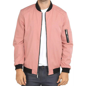 Men Classic <b>Zip</b> <b>Up</b> Bomber <b>Jacket</b> Lightweight Streetwear Outerwear OEM ODM Wholesale Supplier - Product Image 5
