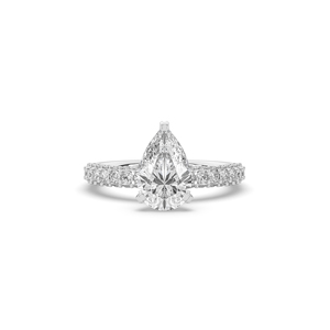 2 Ct Lab Diamond <b>Ring</b> Pear Brilliant Cut 925 Sterling Silver Unique Style <b>Thin</b> Band Lightweight Promise <b>Ring</b> Sustainable Stone - Product Image 3