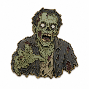 Pins Esmaltados de Metal con Diseño Personalizado de Ataúd de Vampiro Interactivo para Halloween - Product Image 3