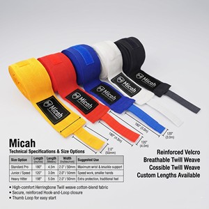 Vendas de Boxeo Personalizadas, Estilo Mexicano, de Poliéster/Algodón, Cuatro Puntos, Cinco Metros, Profesionales para MMA, Equipo de Fitness y Lucha - Product Image 3
