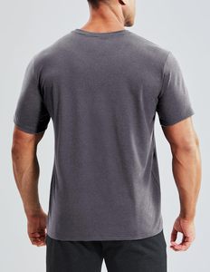 Camiseta Básica de Cuello en V para Hombre, Jersey Suave de Spandex/Algodón, Manga Corta, Casual, Cómoda, Ligera, Transpirable y Ecológica - Product Image 4