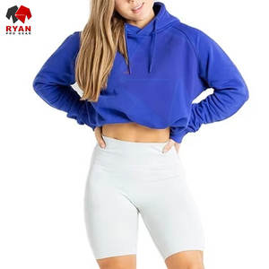 Haut court à capuche anti-rides de haute qualité pour femme, couleur personnalisée élégante, grandes tailles, services OEM et ODM disponibles - Product Image 2