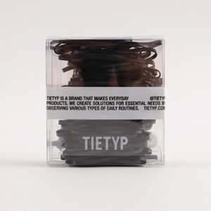 Élastiques à cheveux TIETYP, bandeaux en caoutchouc élastique, couleur unie, minimaliste, moderne, usage quotidien, pour femmes, emballage en carton, fabriqué en Corée - Product Image 2