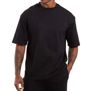 Camiseta Negra Lisa Personalizada para Hombre, con Logotipo Personalizado, para Gimnasio, Fitness, Entrenamiento, Manga Corta, Transpirable, Elástica, Informal, Básica, OEM, Venta al Por Mayor - Product Image 4