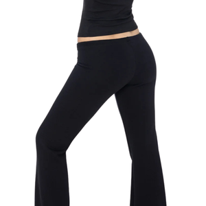 Pantalon évasé pour femme, taille haute, coupe ajustée, avec cordon de serrage, extensible, pour yoga, fitness, danse, vêtements de sport, vente en gros personnalisée OEM ODM B - Product Image 2