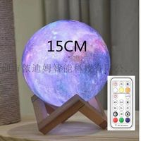 Lámpara Lunar Moderna LED RGB Pequeña con Control Remoto, Regulable y Fácil Instalación para Decoración de Dormitorios