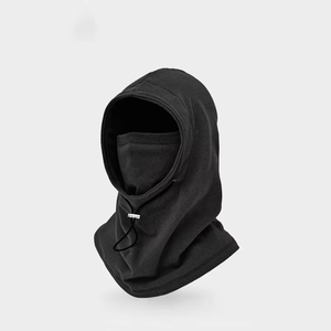 Cagoule de ski intégrale professionnelle noire en peluche avec logo personnalisé, bandana à un trou, 100 % polyester, réglable, chaude pour le cyclisme, vente en gros - Product Image 3