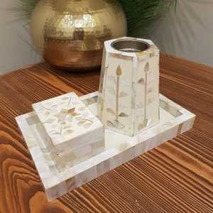 Handmade Traditional Animal Style Bone Inlay Eco-Friendly Natural Sandalwood <b>Bakhoor</b> Burner Mukhbar Set <b>Oud</b> Mubkhara Box Incense - Product Image 6