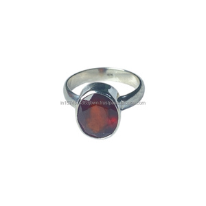 Bague en argent sterling 925 faite à la main en gros, coupe ovale, pierre précieuse classique, pierre de naissance de janvier, grenat naturel, bijoux fins - Product Image 3