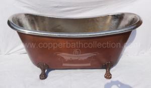 Venta caliente diseño moderno independiente cobre envejecido níquel latón escurridor lujo Hotel Clawfoot baño con remojo Whirlpool - Product Image 3