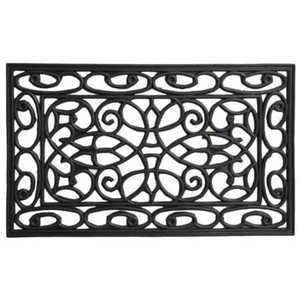 Tapis de porte classique en caoutchouc antidérapant, antibactérien, résistant aux taches, 45x75cm, pour l'extérieur, l'entrée, utilisation décorative au sol - Product Image 1
