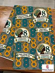 Tela africana estampada en cera, textil de algodón Ankara, tela de moda para el Día de la Mujer, fabricante OEM ODM, proveedor mayorista personalizado - Product Image 5