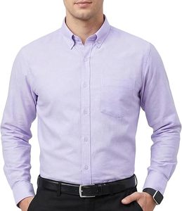 เสื้อเชิ้ตคอร์เท็กซ์คอตตอนสำหรับผู้ชาย ผ้าฝ้าย 100% แขนยาว ทรงออกซ์ฟอร์ด ติดกระดุม  สำหรับทำงานหรือใส่ลำลอง มีกระเป๋าเสื้อ - Product Image 4
