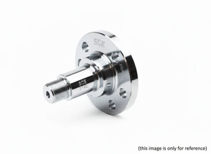 Ensemble de composants de quincaillerie industrielle : Arbre d'axe à bride en acier inoxydable moulé sur mesure de précision, moyeu de broche fileté - Product Image 1