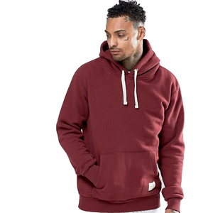 New Design 100% Cotton Fleece Heavyweight Solid Black Men's Pullover Hoodies Long <b>String</b> Flexible Bottom Rib Boy's Street Style - Product Image 6