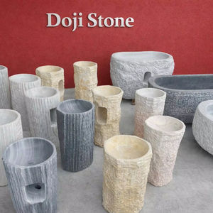 Lavabo de Mármol Tallado a Mano de Lujo Moderno - Lavabo Independiente Premium para Muebles de Baño en Hoteles, Resorts y Villas - Product Image 1