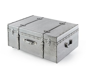 กล่องเก็บของเหล็กสีน้ำเงินโทน ทรีโอ พร้อมอุปกรณ์เคลือบทอง สำหรับจัดระเบียบและตกแต่งบ้านอย่างมีระดับ - Product Image 2