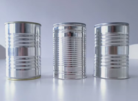 Boîtes cylindriques personnalisées imprimées en 3 parties, durables, avec couvercles à anneau, surface laquée, pour le stockage de fruits, de noix et de nourriture pour animaux de compagnie