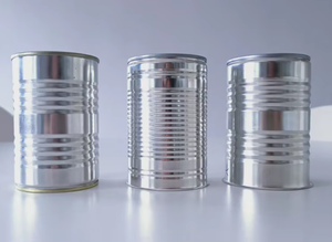 Boîtes cylindriques personnalisées imprimées en 3 parties, durables, avec couvercles à anneau, surface laquée, pour le stockage de fruits, de noix et de nourriture pour animaux de compagnie - Product Image 3