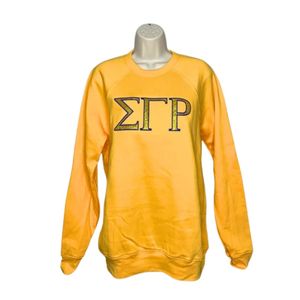 เสื้อสเวตเชิ้ตปักลาย Sigma Gamma Rho ประดับกลิตเตอร์ แบบคัสตอม ตัวอักษรกรีก ผ้าฟลีซ คอกลม พรีเมียม สไตล์เสื้อผ้าชมรม - Product Image 1