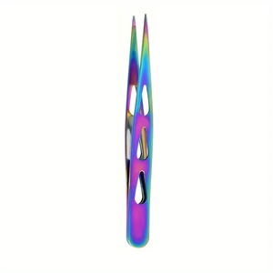 BAFA SURGICAL INSTRUMENTS – Kit de 4 pinces à épiler professionnelles pour sourcils, pointes droites, durables, légères, en acier inoxydable, design élégant - Product Image 1