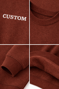 OEM Men's Crew Neck Sweatshirt Custom Design Cotton <b>Fleece</b> Pullover Plain Sweatshirt for Bulk Clothing Business - Product Image 5