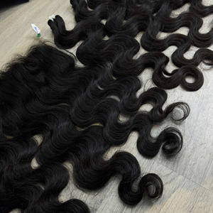 Body Wave Natural Black <b>Color</b> Vietnamese Human <b>Hair</b> High Quality Super Double Drawn Wholesale Price - Product Image 1