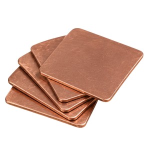 Wholesale Pure Copper Coaster <b>Set</b> of <b>4</b> <b>Round</b> Metal Drink Mats <b>Table</b> Pads Luxury Hotel Restaurant Supplies with Custom Logo - Product Image 4